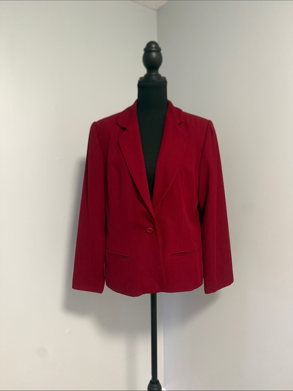 Talbots Deep Red Single-Button Blazer